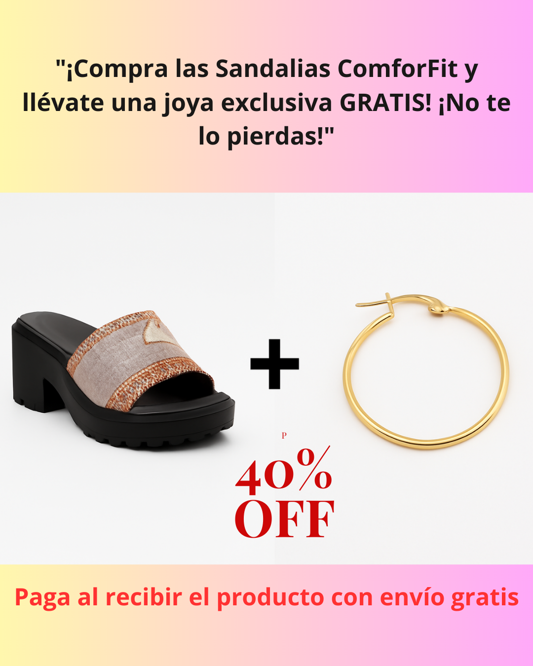 🎯2 en 1, llévate esta preciosa joya como regalo +SANDALIA ORTOPEDICA ComforFit