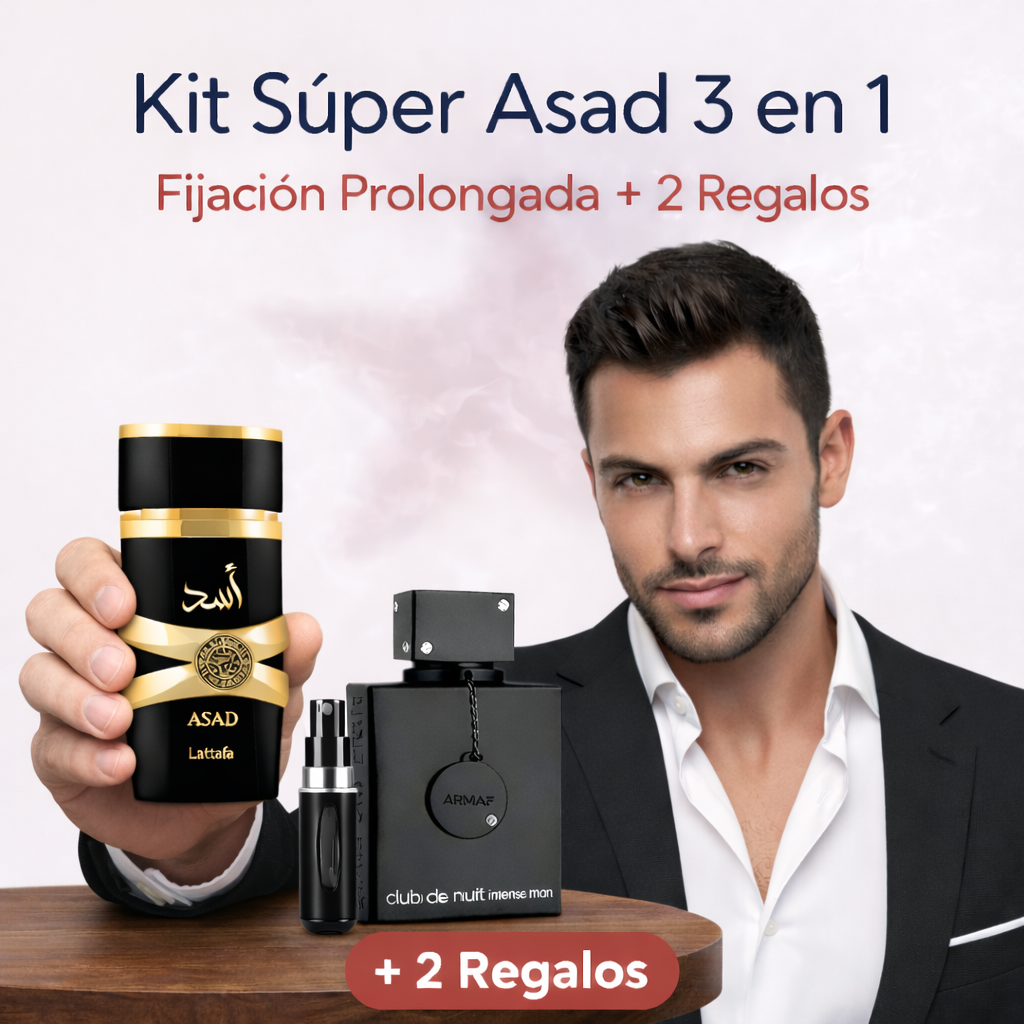 Kit Súper Perfume Asad 3 en 1